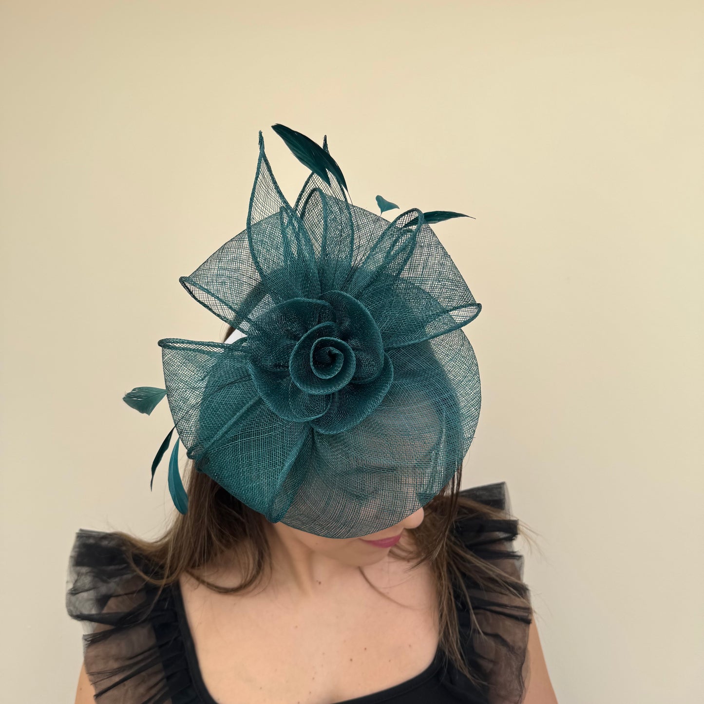 J Bees JB18/097 Forest Teal Fascinator