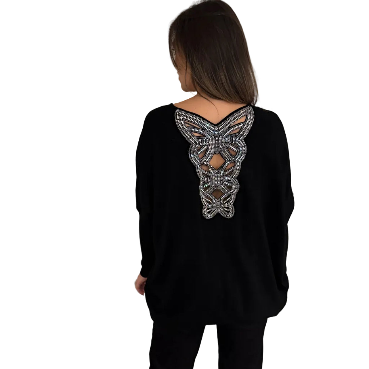 Paramour PK8005 Black Butterfly Back Jumper