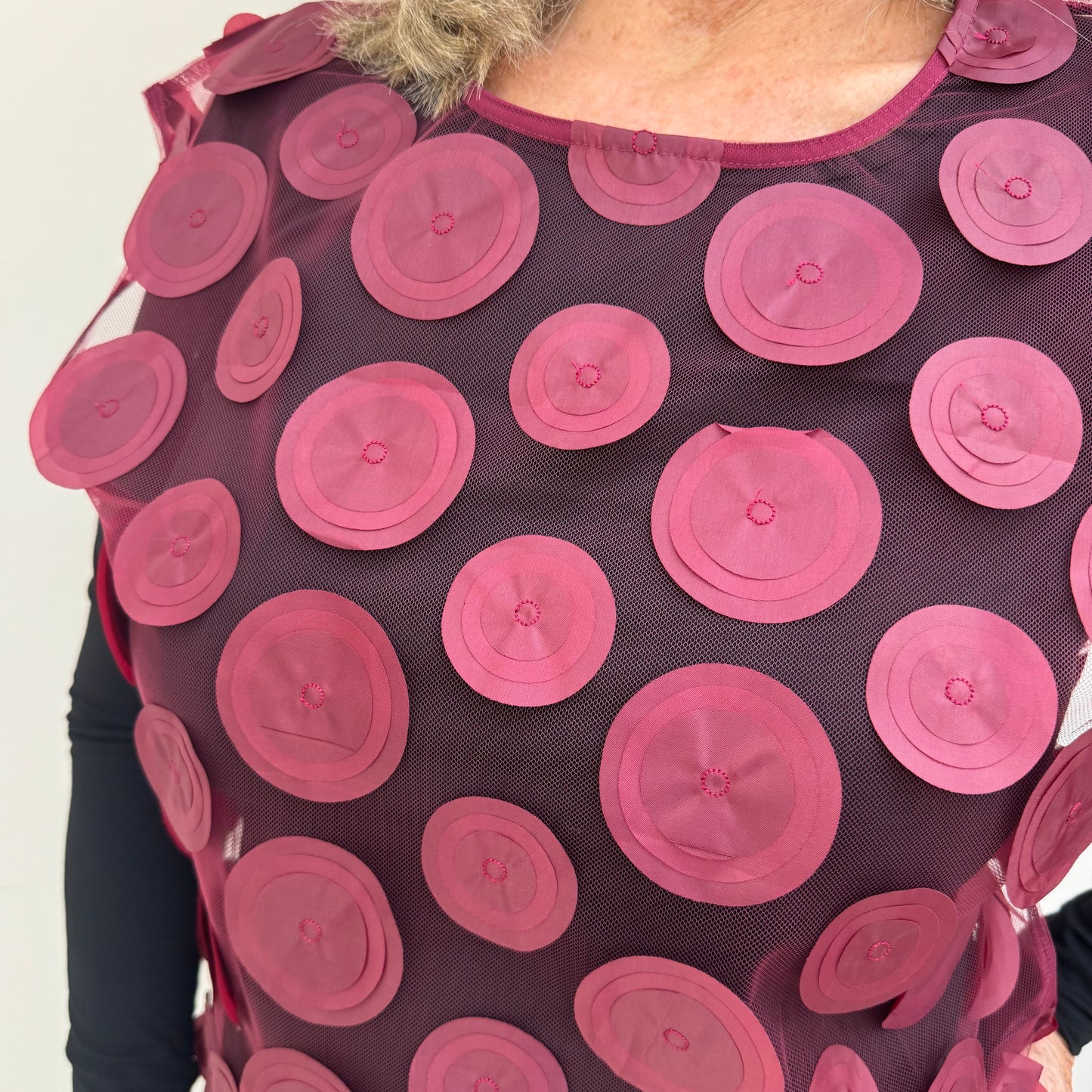 Malissa J WF2616 Circle Mesh Tank Top Vest