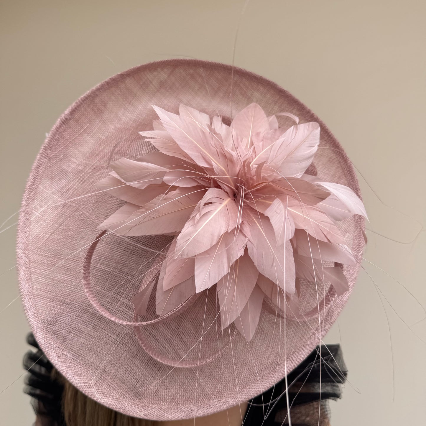 J Bees JB26/117 Truffle Pink Feather Flower Hatinator