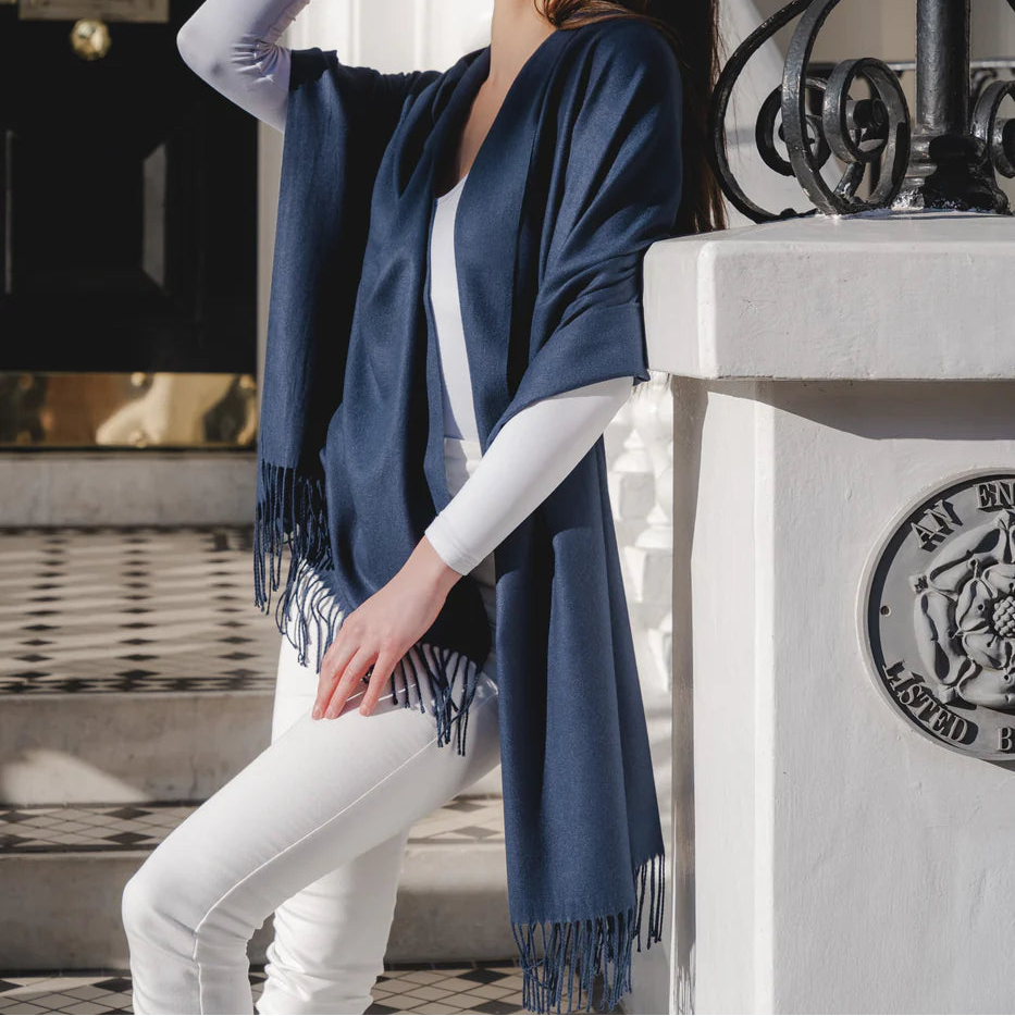 Park Lane PAS Celine Pashmina in Blues & Navy