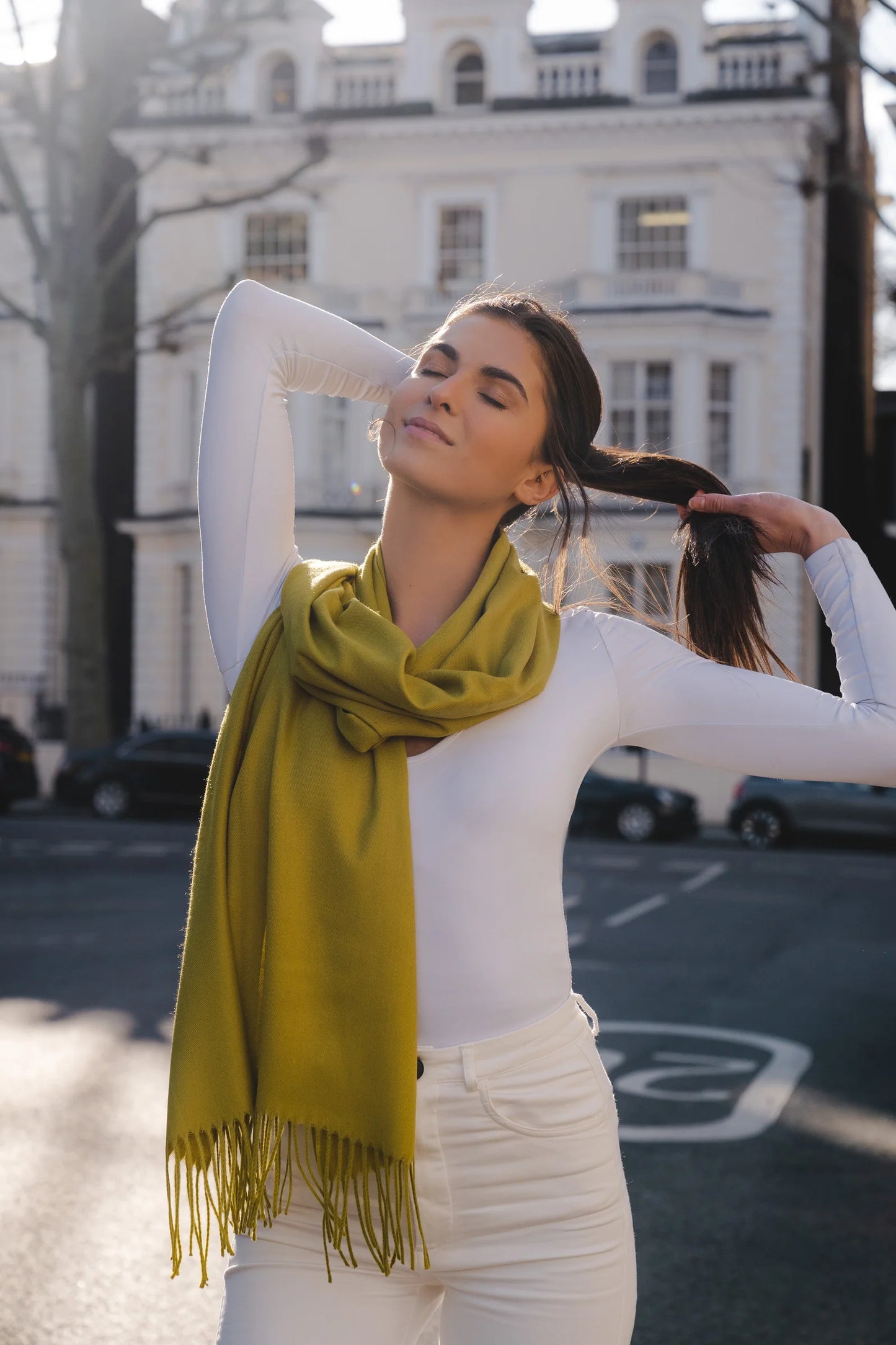 Park Lane PAS Celine Pashmina in Green & Mints