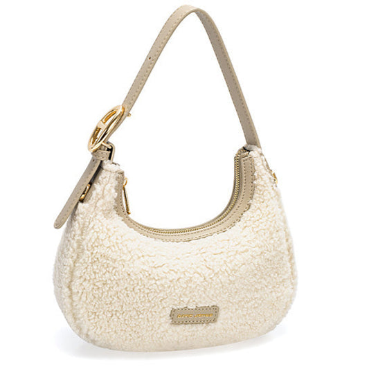 David Jones CM7668 Sherpa Small Cross Body Bag Beige