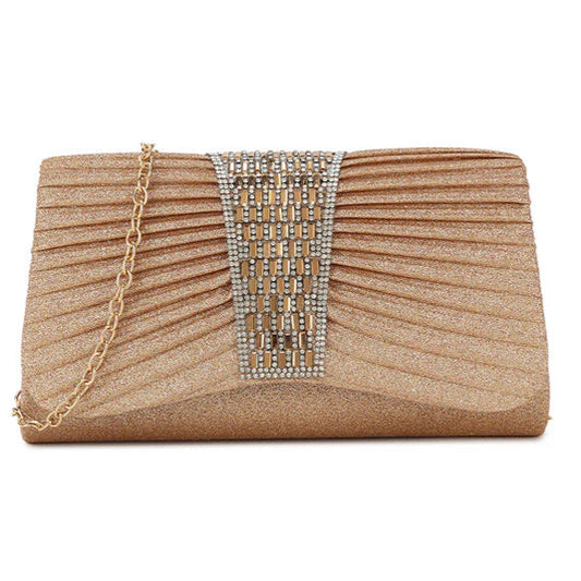 Koko CS3007 Rose Gold Glitter & Diamante Bag