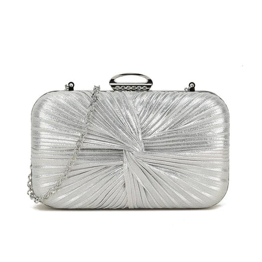 Koko CS3224 Silver Knot Front Box Bag