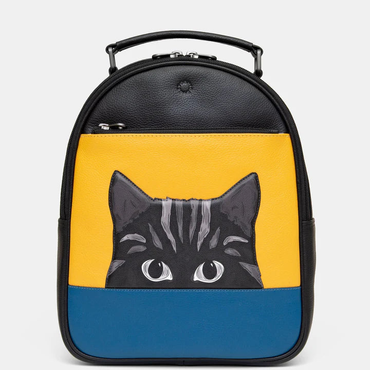 Yoshi Leather Colour Block Cat Backpack