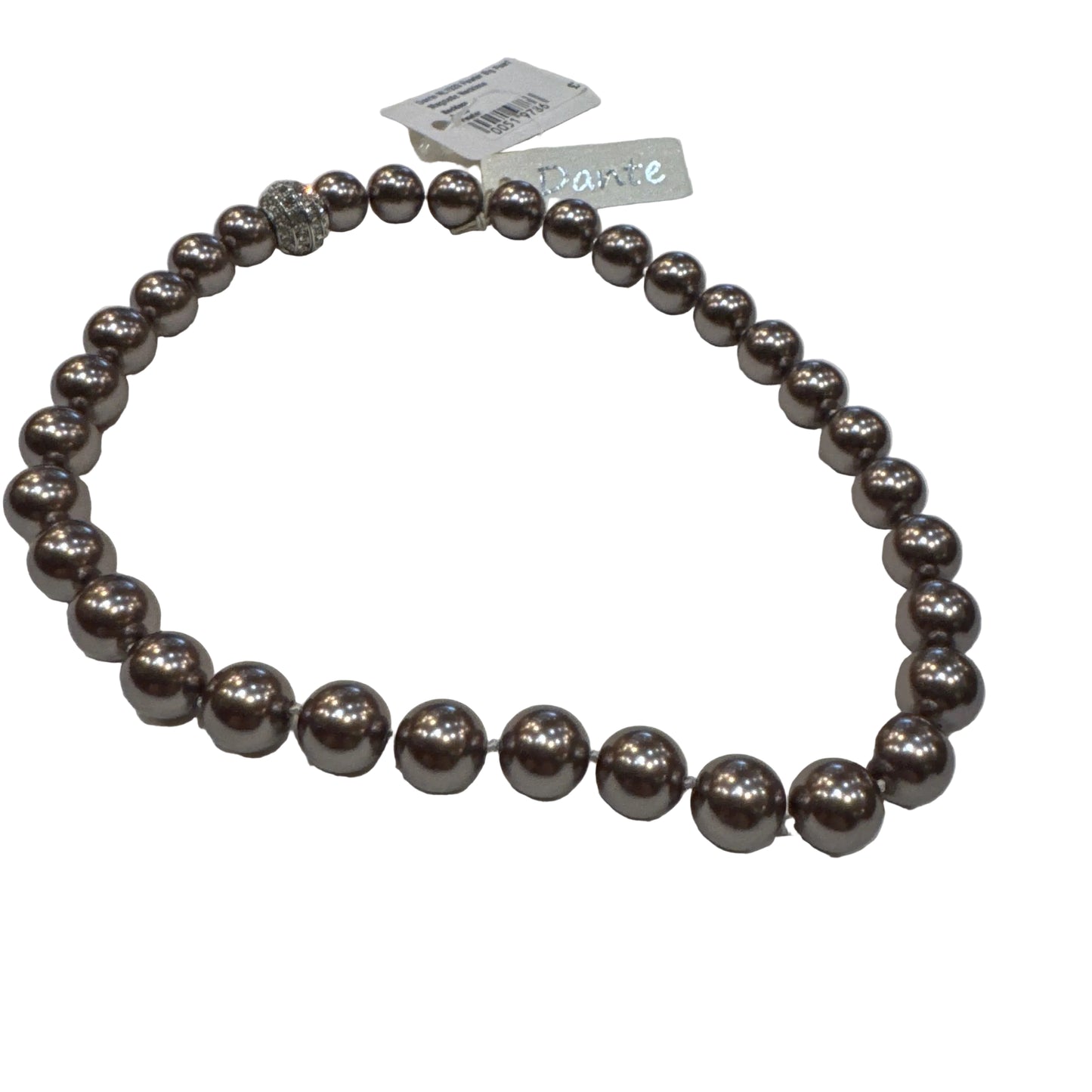 Dante NL1533 Pewter Big Pearl Magnetic Necklace