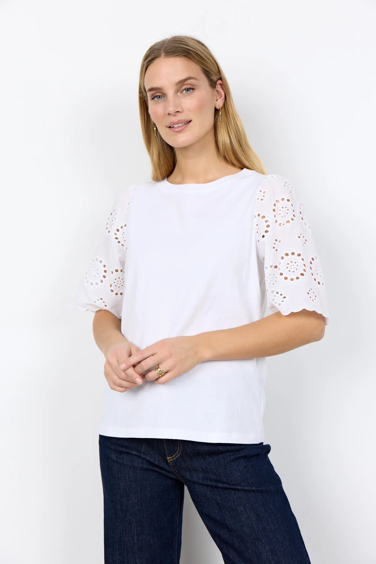Soyaconcept SC-LORAINE 3 Embroidered Sleeve Tee 26447-20