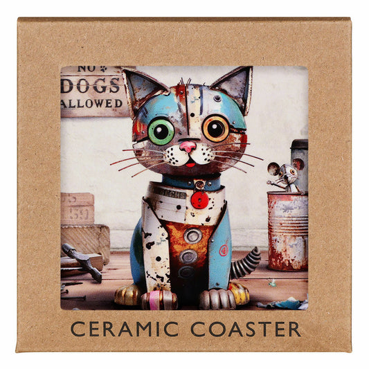 Scrap kitten coaster