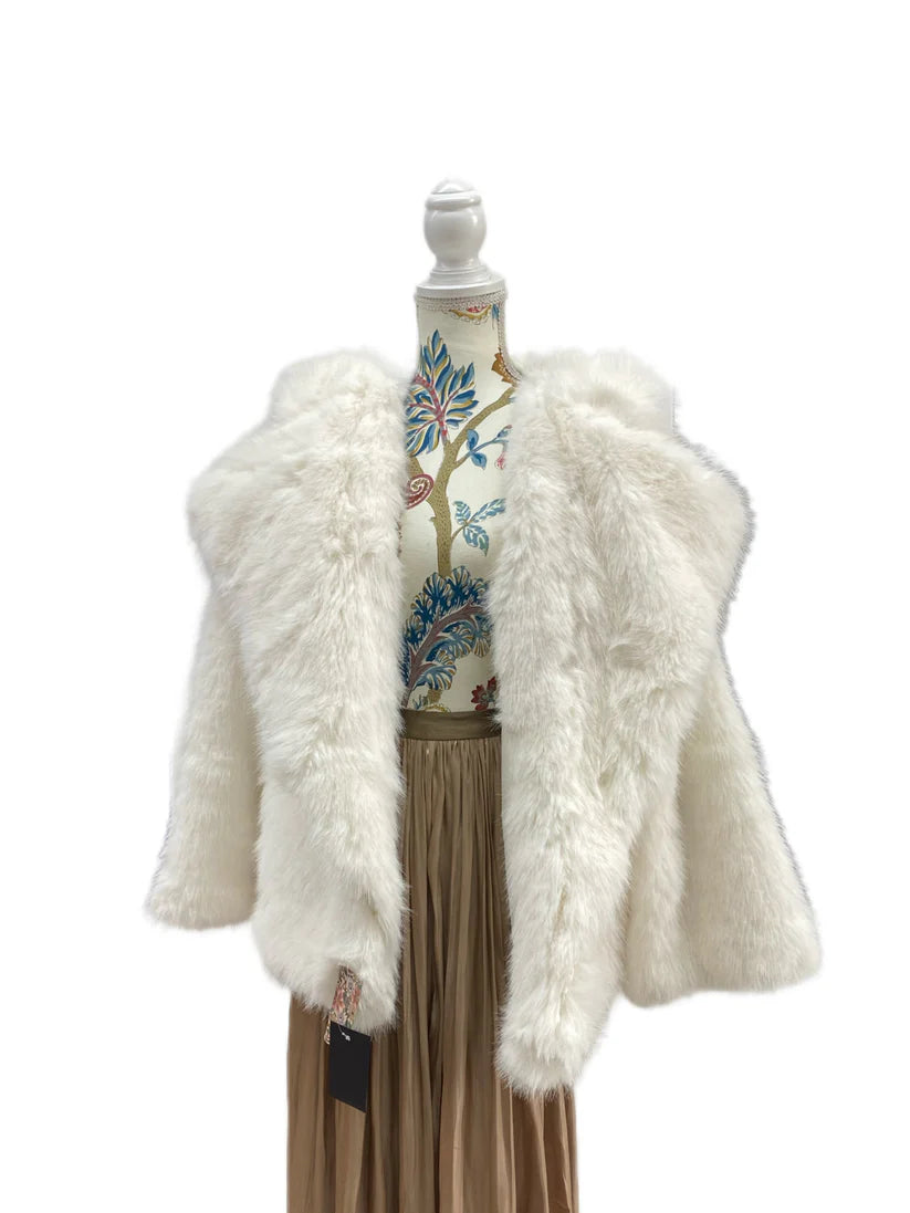 Fluffy Faux Fur Short Jacket