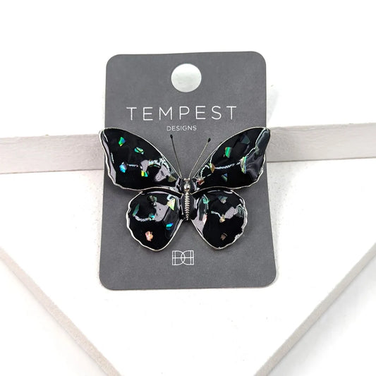 Tempest DH046B Resin Filled Butterfly Brooch