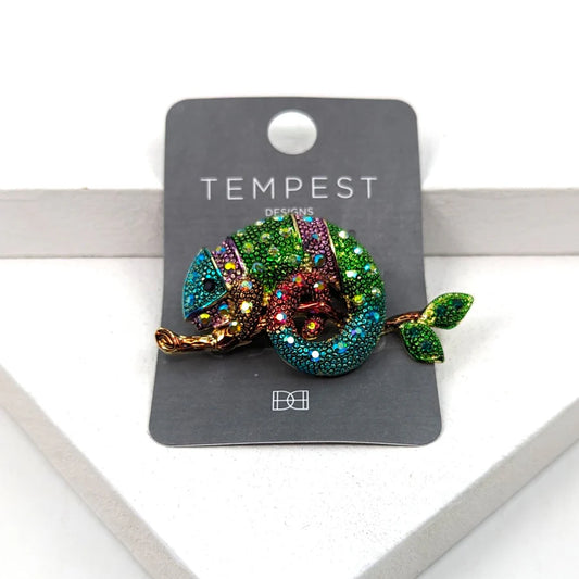 Tempest DH050B Multi Coloured Chameleon Brooch