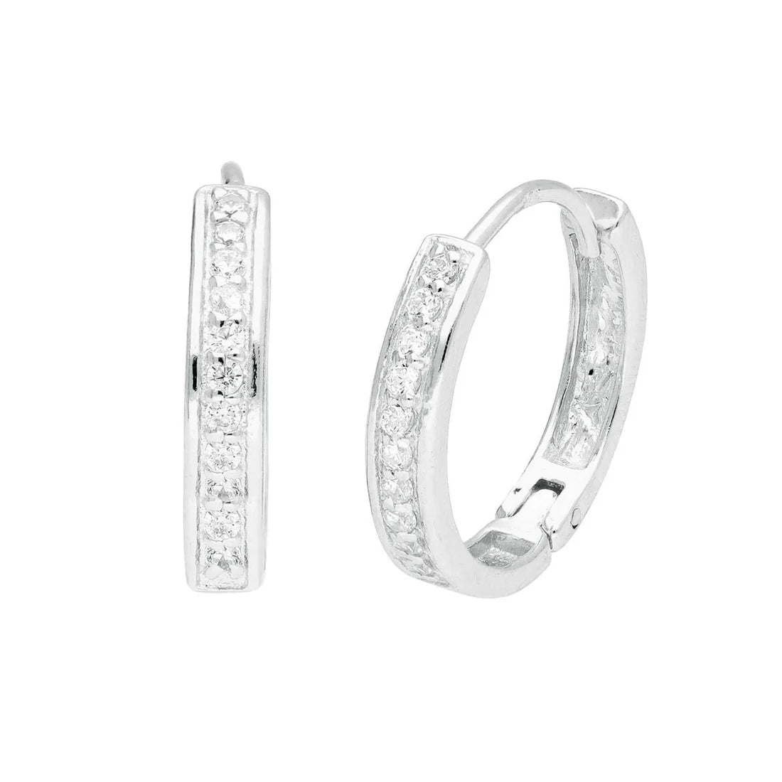 Life Charms E192S Silver Hoop Earrings