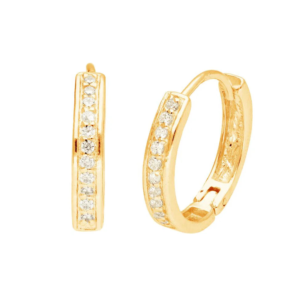 Life Charms Gold Hoop Earrings