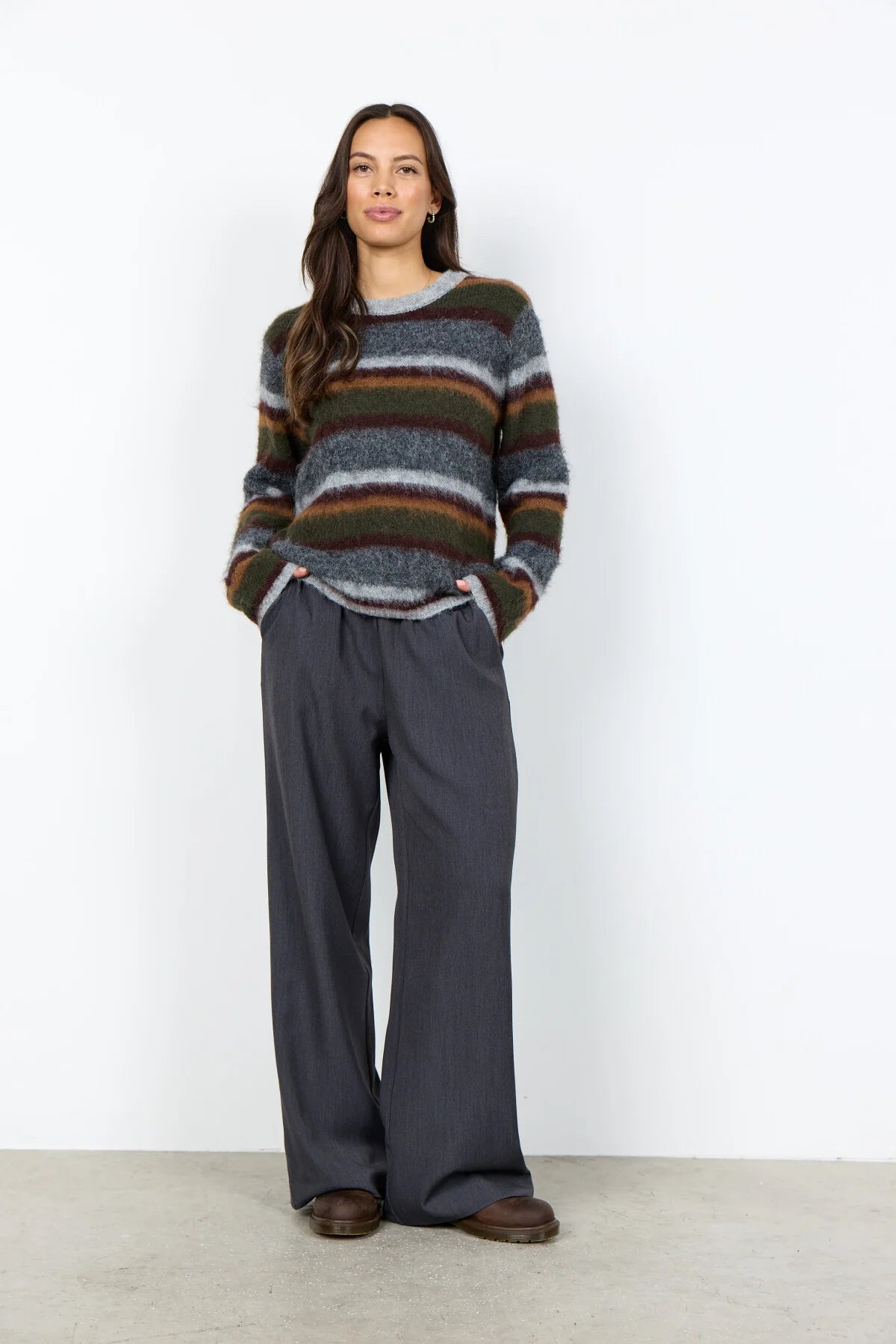 Soyaconcept SC-HADIL YD 2 Stiped Fluffy Jumper