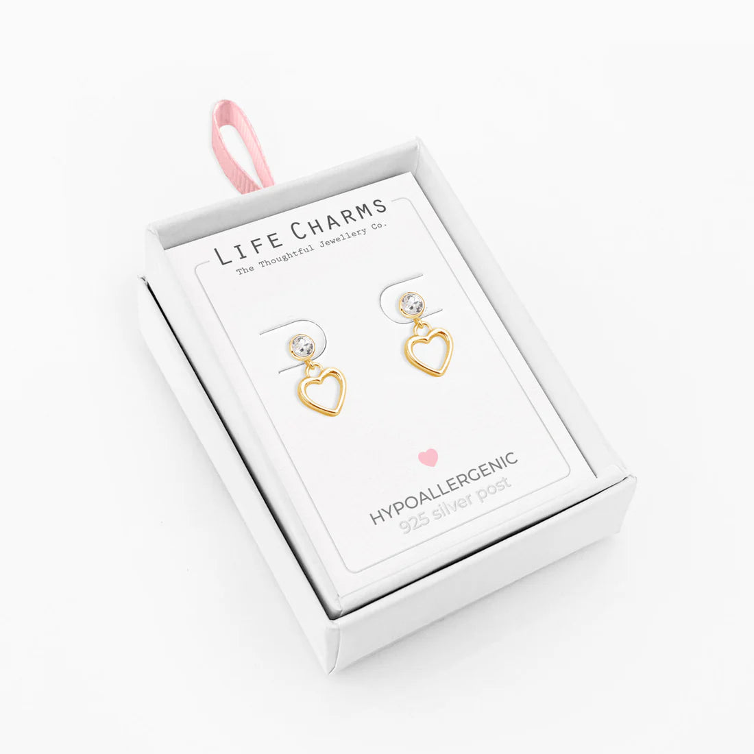 Life Charms E216 Drop Stud Earrings