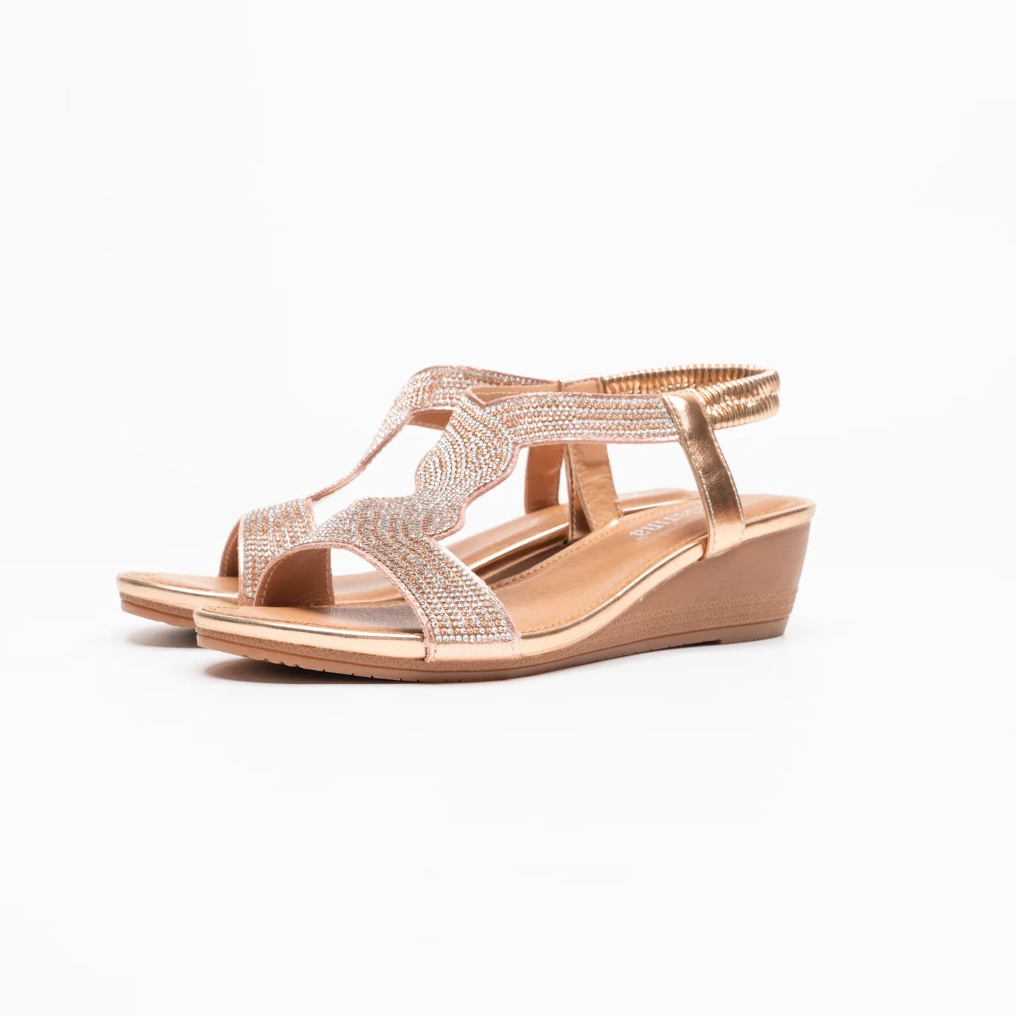 Top Staka A68252 Glitter Wedge Sandal