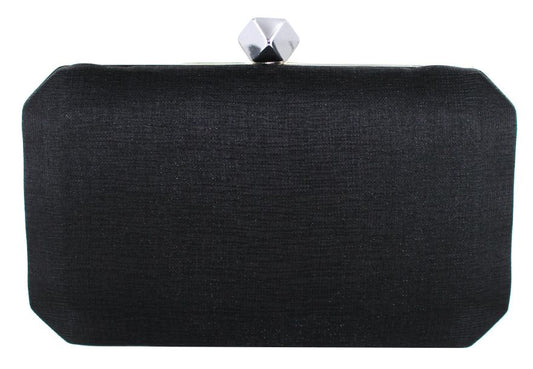 Mac EB0484 Black Shimmer Frame Clutch Bag