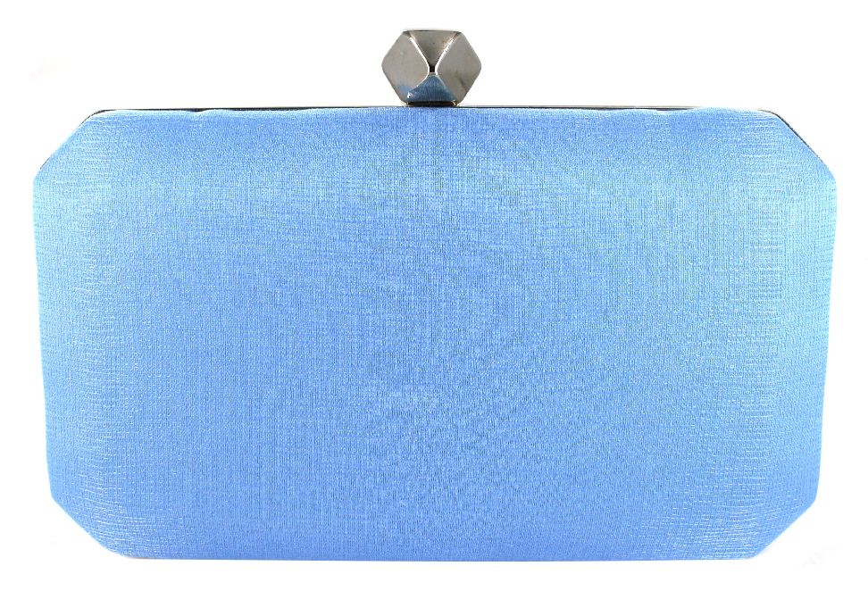 Mac EB0484 Baby Blue Shimmer Frame Clutch Bag