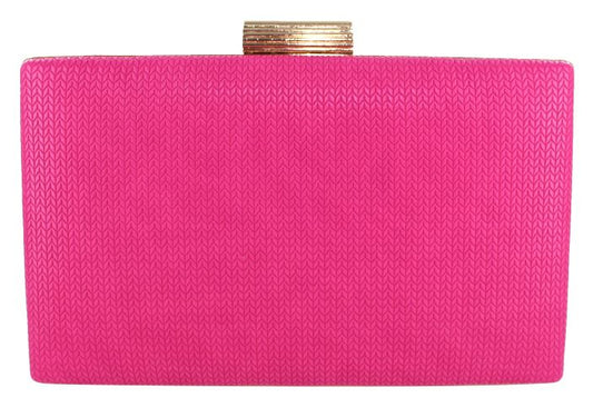 Mac Leaf Print Embossed Clutch Bag in vibrant colours