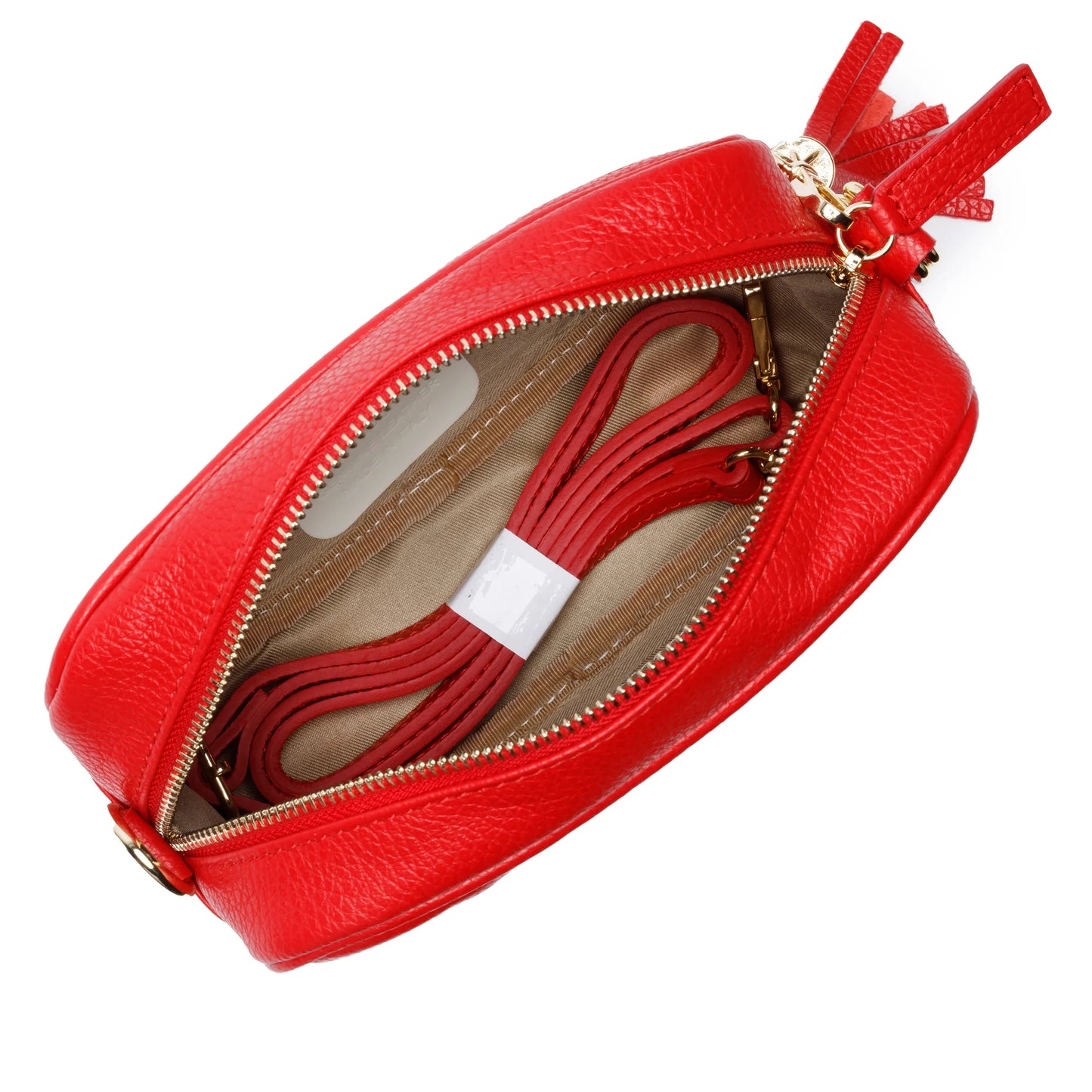 Elie Beaumont Red Leather Crossbody Bag