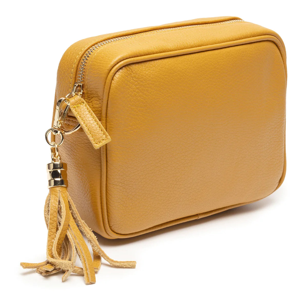 Elie Beaumont Mustard Leather Crossbody Bag