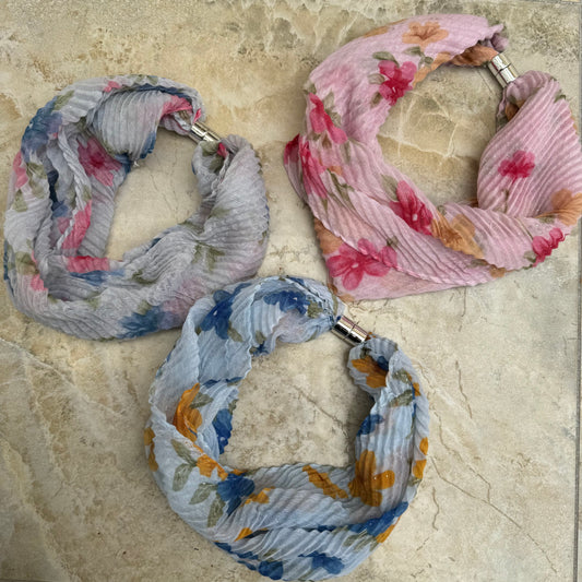 Passion Magnetic Floral Crinkle Scarf