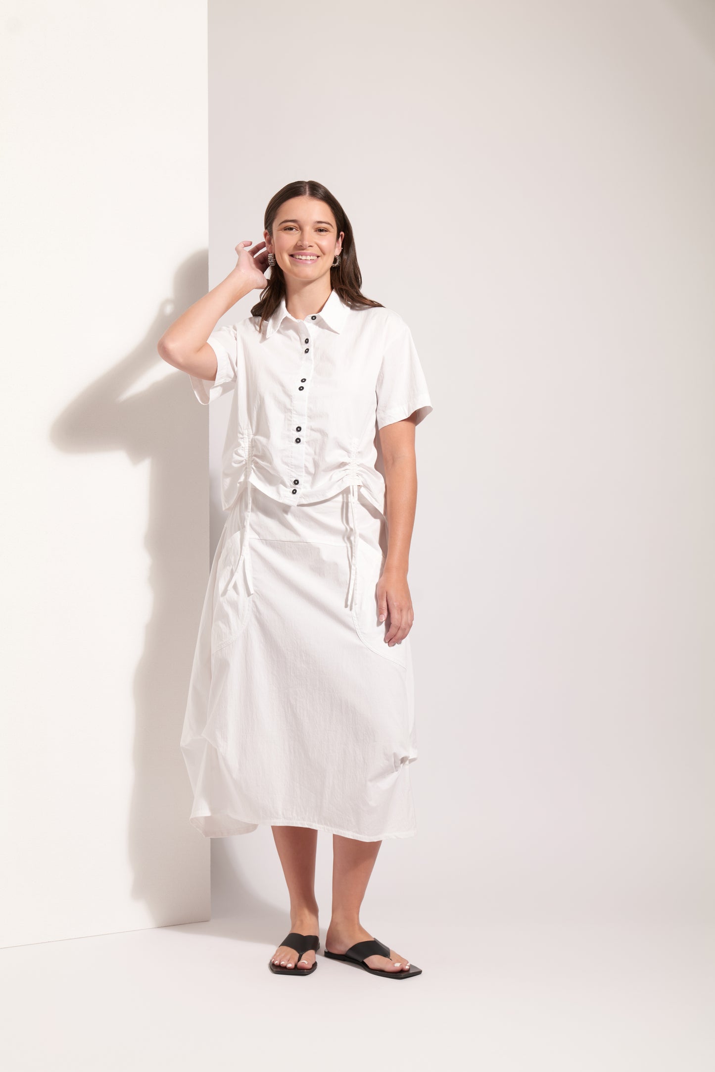 Foil FO8358 In Tucks Skirt - White