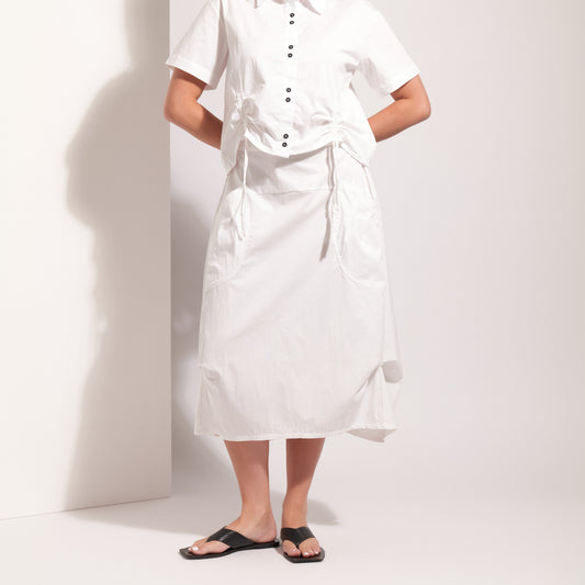 Foil FO8358 In Tucks Skirt - White