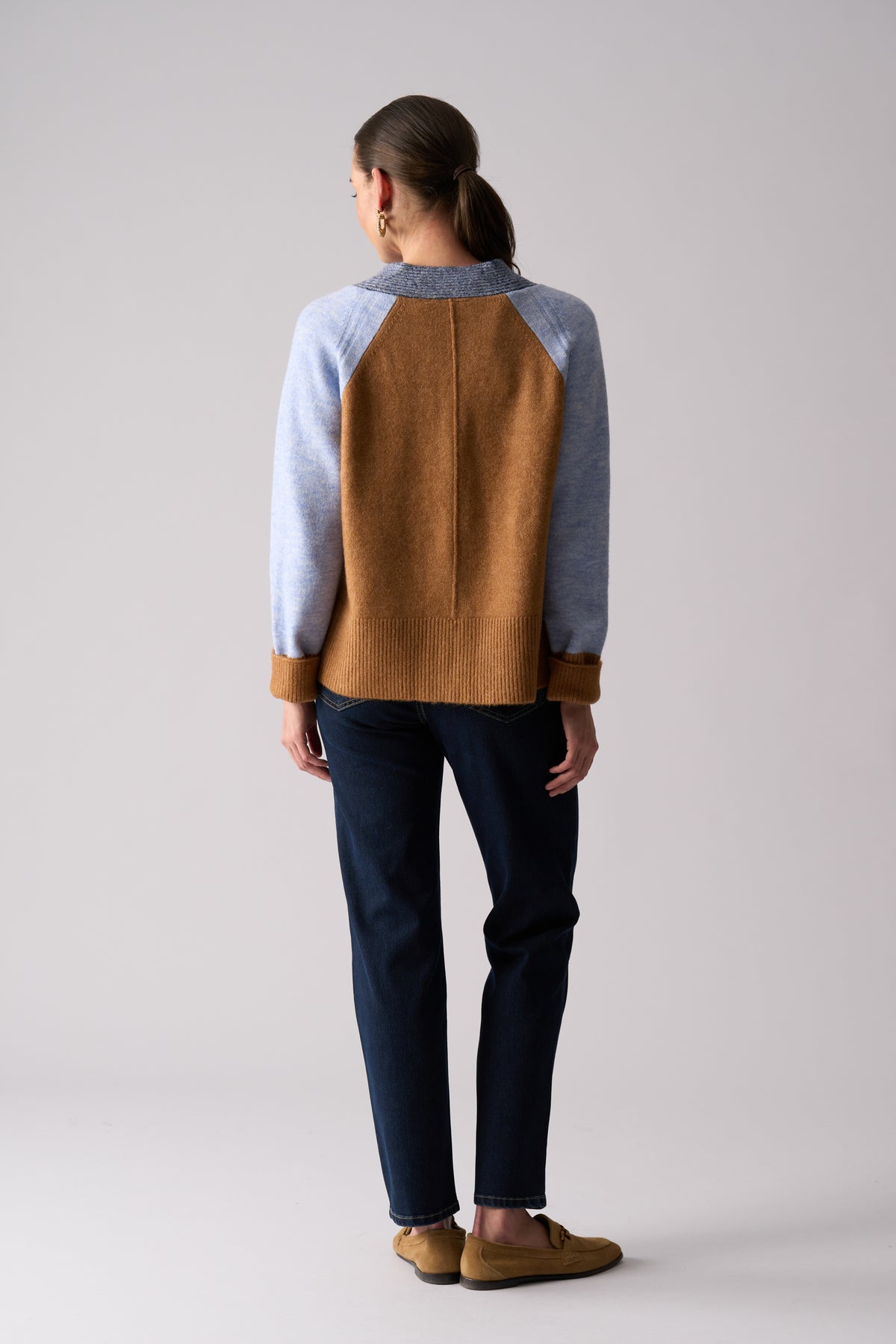 Foil Plush Love Cardi Blue Combo