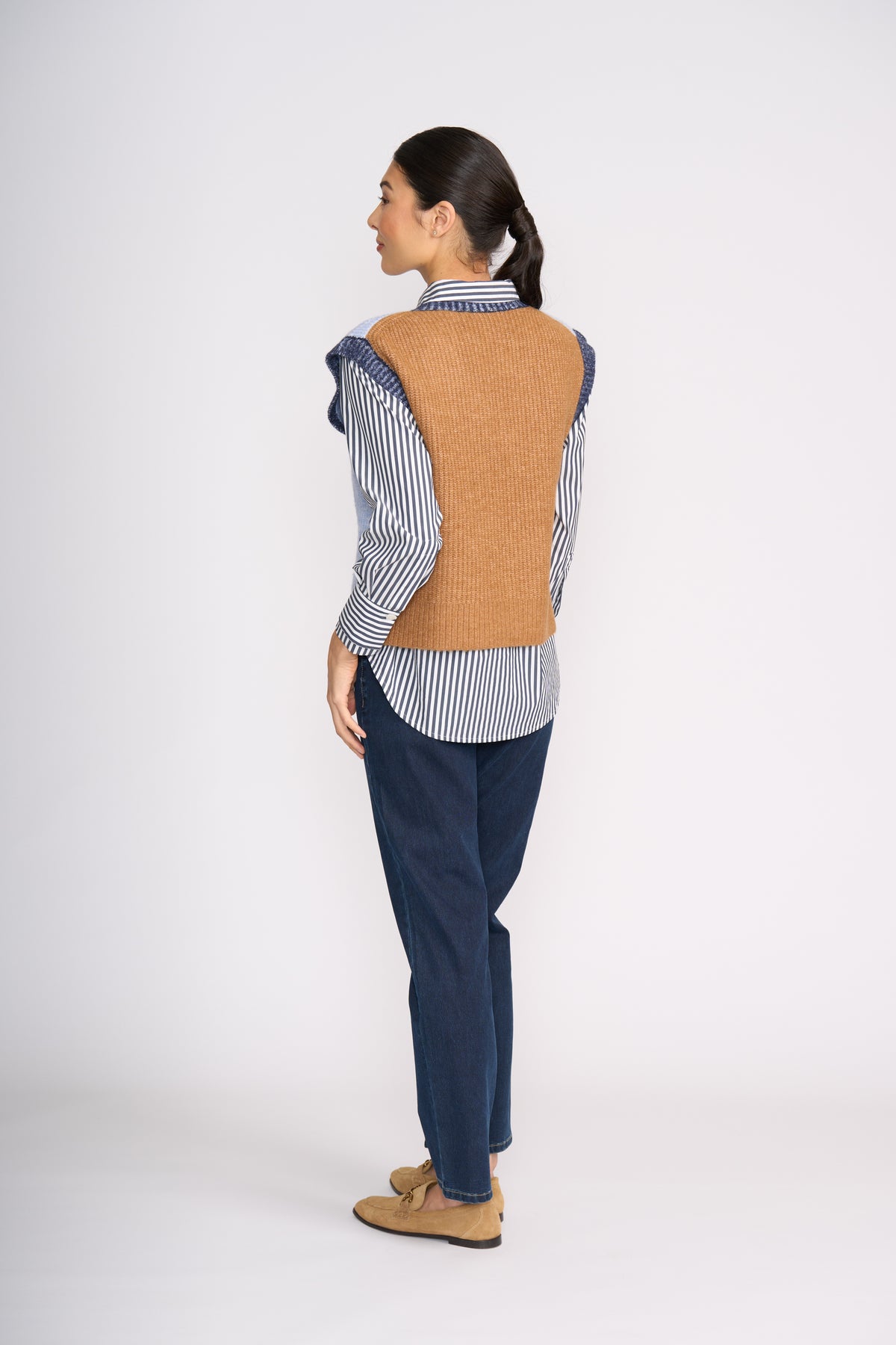 Foil Plush Love Vest  Blue Combo