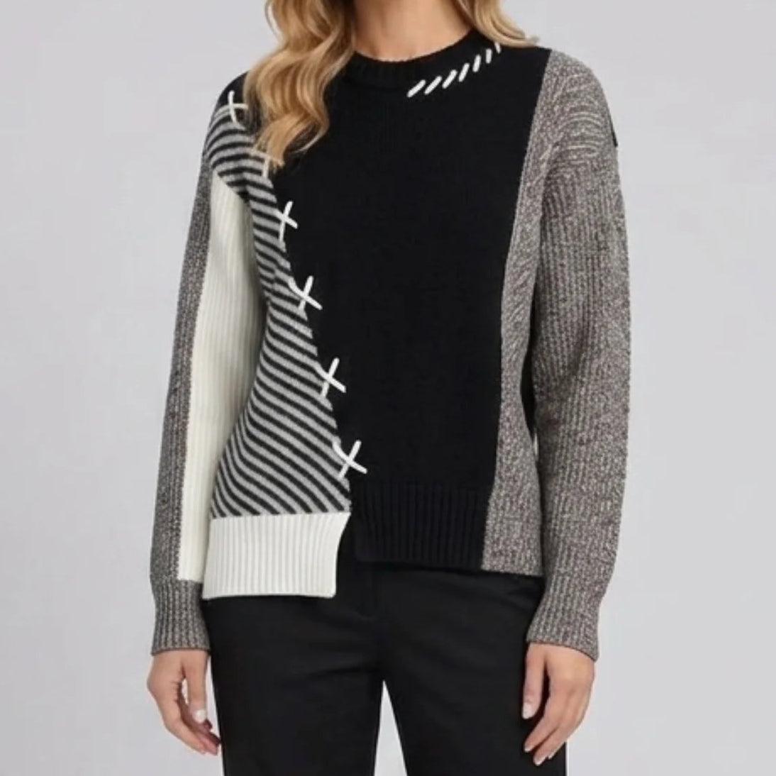 Foil Warm Intentions Sweater Black Mix