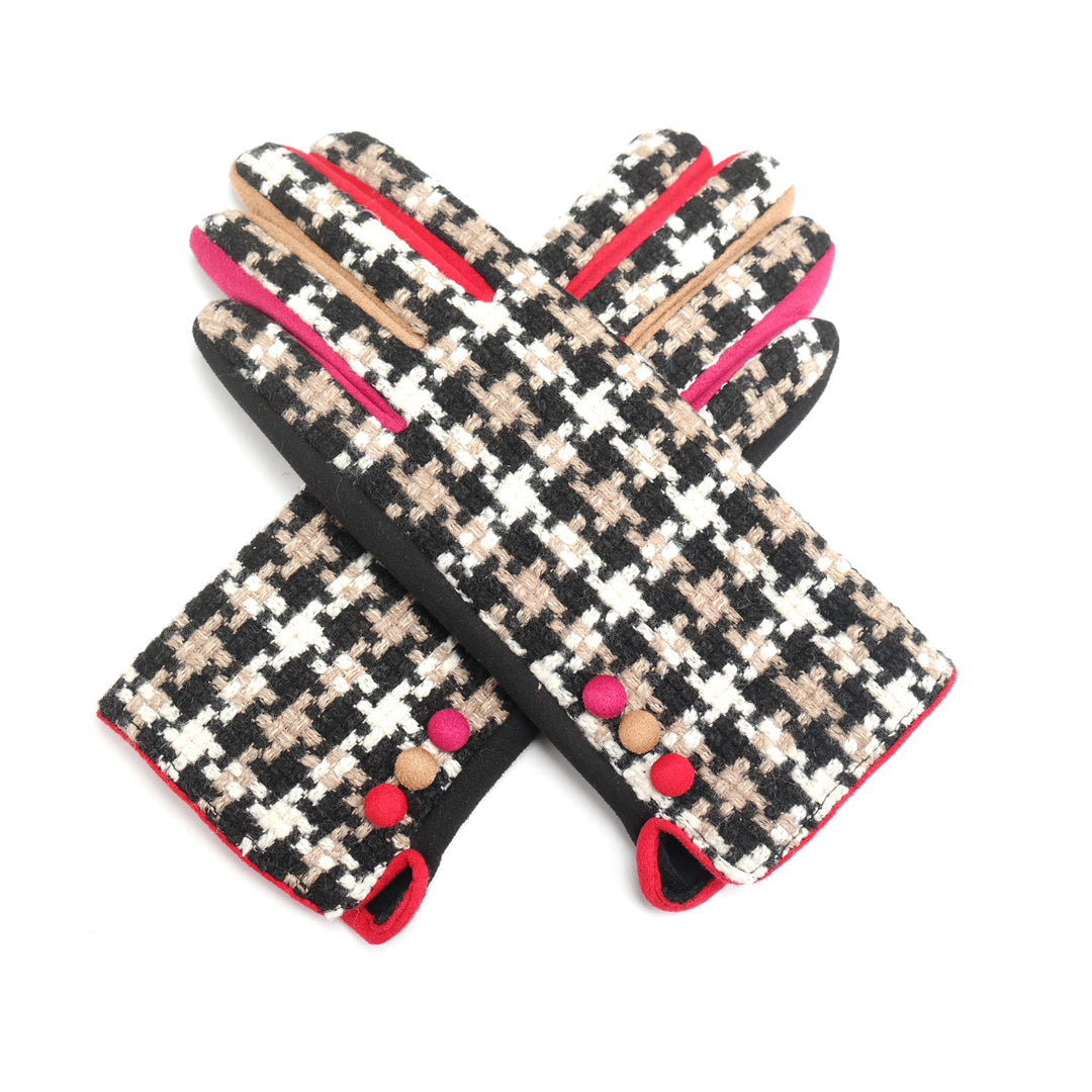 Miss Sparrow Gloves ladies check