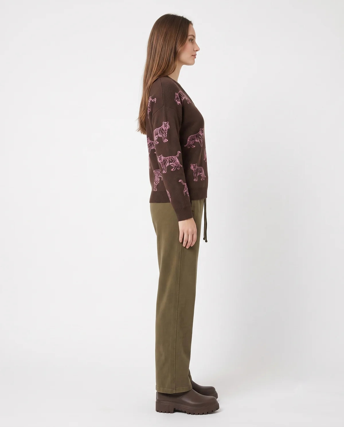 Alice Collins Leopard Pullover