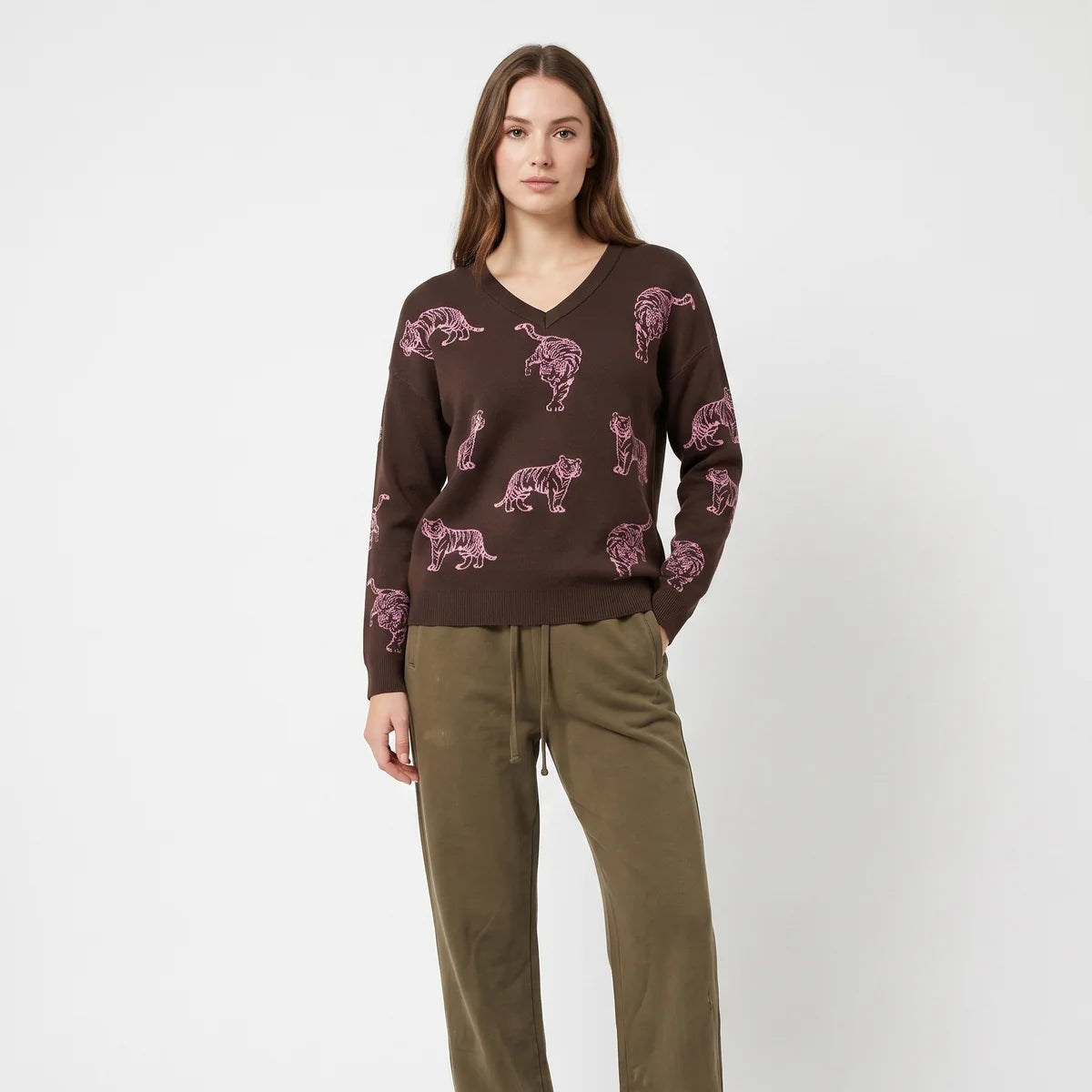 Alice Collins Leopard Pullover