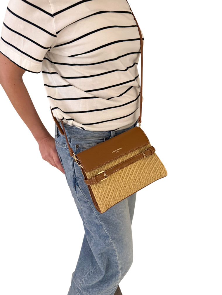 David Jones CM8409 Raffia Crossbody Bag