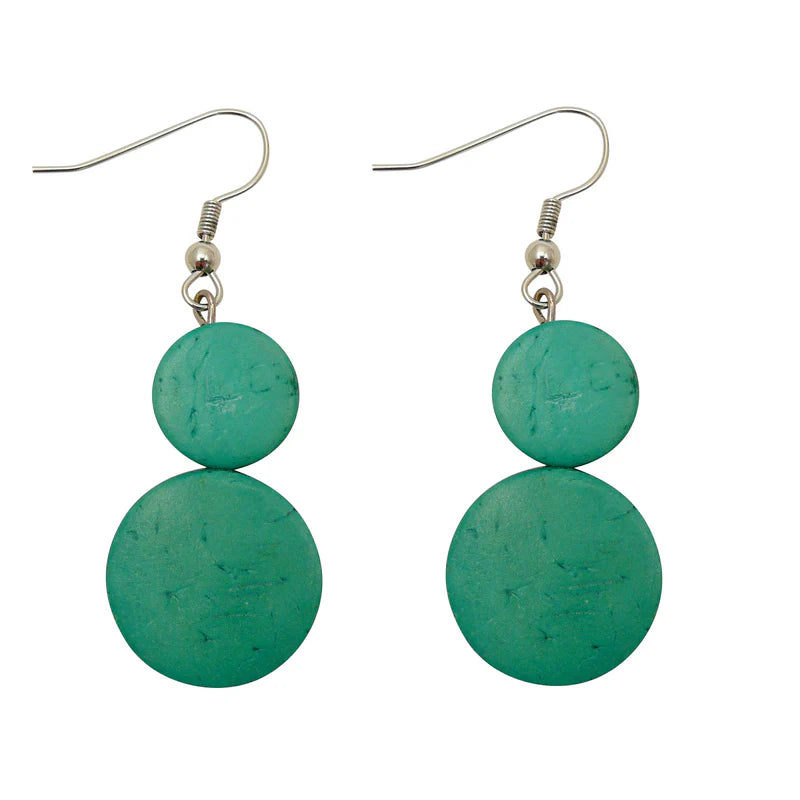 Lotus Feet H20CEB9 Turquoise Blue Earrings