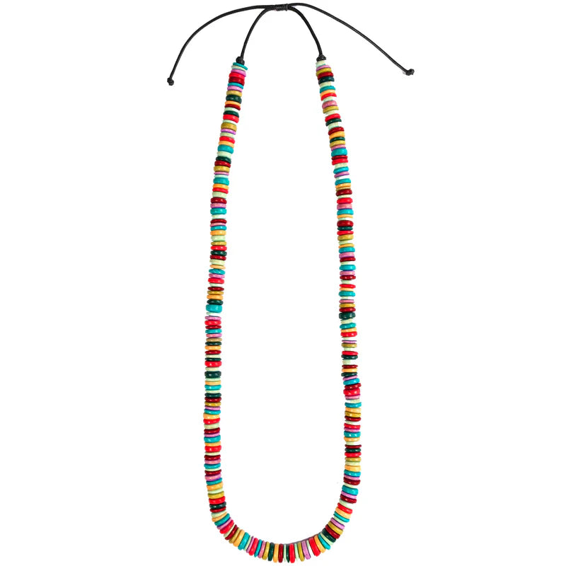 Lotus Feet H2120A Multicoloured Coco rope Necklace