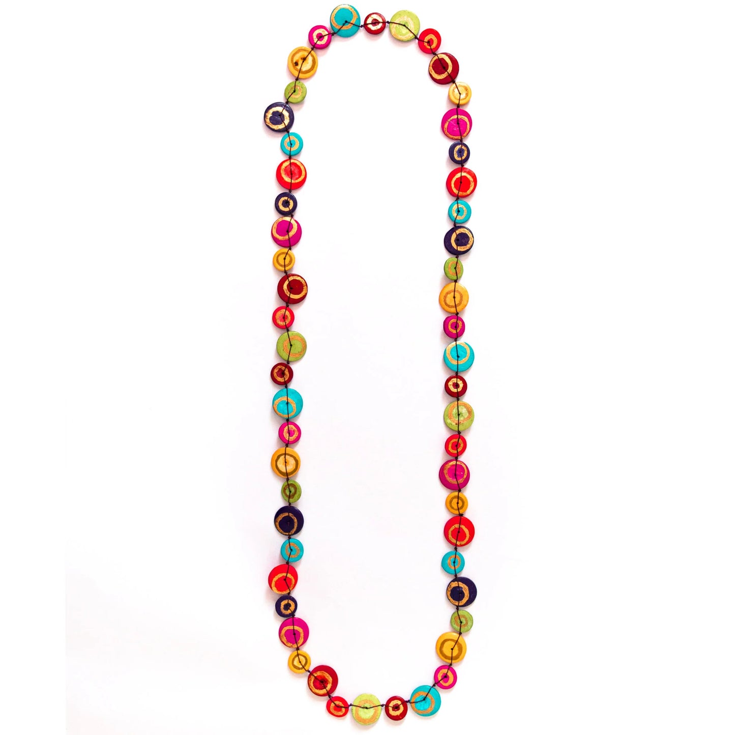 Lotus Feet H216G Rainbow Necklace