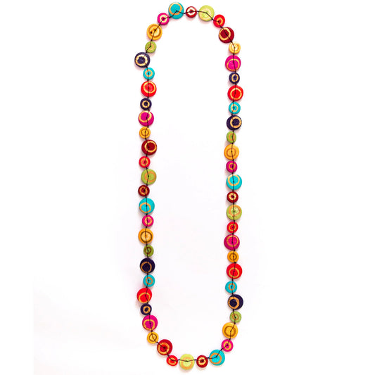 Lotus Feet H216G Rainbow Necklace