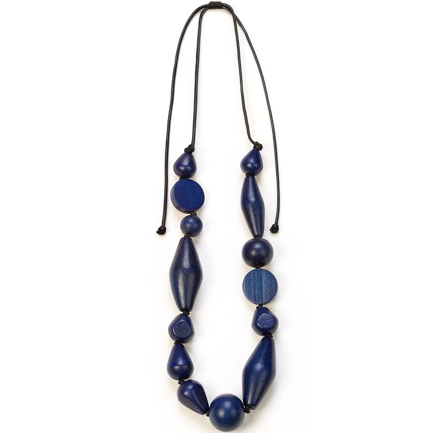 Lotus Feet H2408 Navy Mixed Beads Necklace