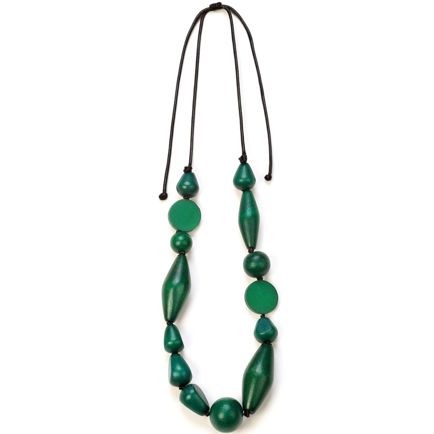 Lotus Feet H2408 Ultra Green Mixed Beads Necklace