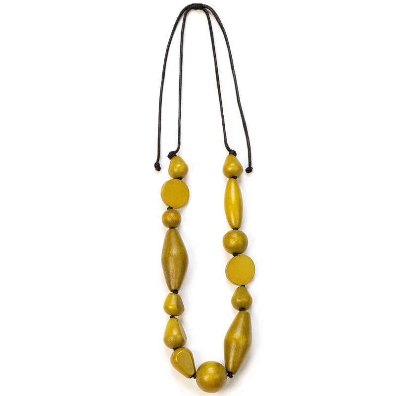 Lotus Feet H2408 golden Palm Mixed Beads Necklace