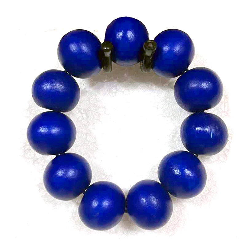 Lotus Feet Round Bead Elasticated Bracelet