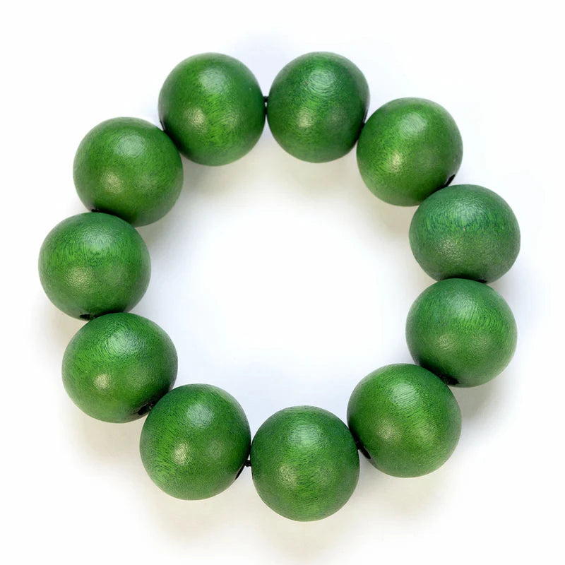 Lotus Feet Round Bead Elasticated Bracelet