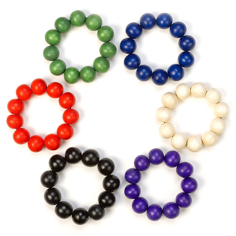 Lotus Feet Round Bead Elasticated Bracelet