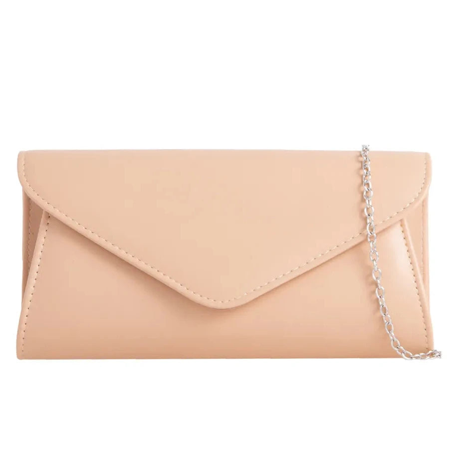 Koko Apricot Nude Envelope clutch bag