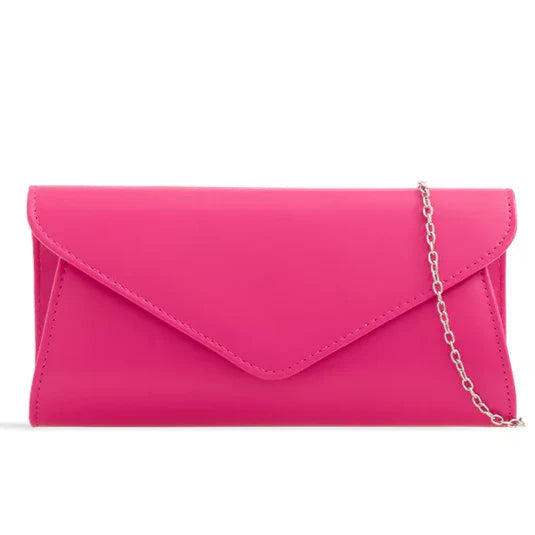 Koko H2490 Fuchsia Pink Clutch Bag Fuchsia