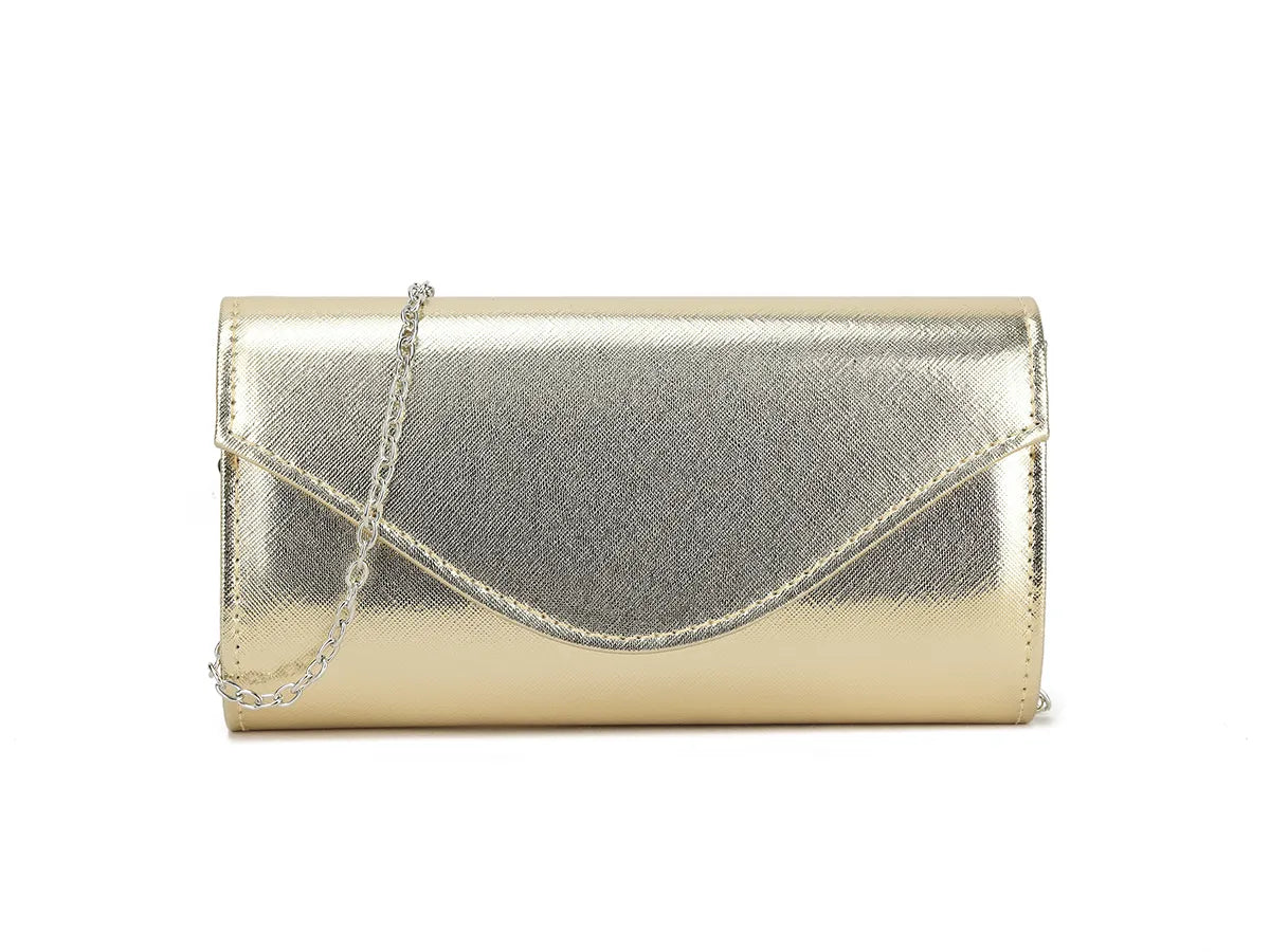 Koko Gold Metallic Clutch Bag
