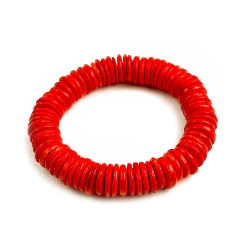 Lotus Feet HAB6A3 Orange Coco Disc Bracelet